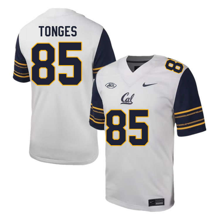 California Golden Bears #85 Jake Tonges ACC Conference College Football Jerseys Stitched Sale-White